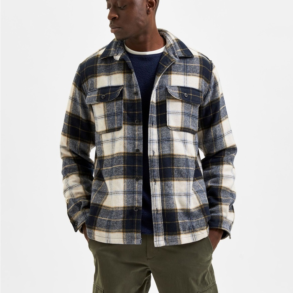 BNWT Selected Homme Plaid Overshirt